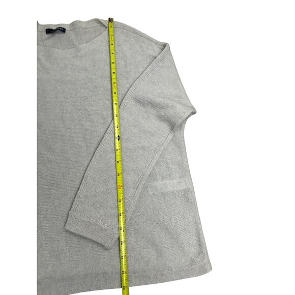 Eileen Fisher Gray Sweater S/P Italian Yarn Classic Minimalist Long Sleeve - Picture 5 of 8